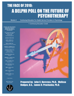 a delphi poll on the future of psychotherapy