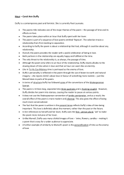 Hour &ndash; Carol Ann Duffy