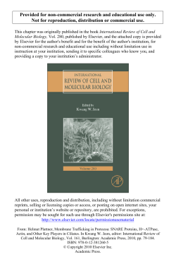 SNARE Proteins, H+-ATPase, Actin, and Other Key Players in Ciliates