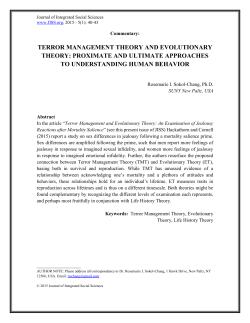 TERROR MANAGEMENT THEORY AND EVOLUTIONARY