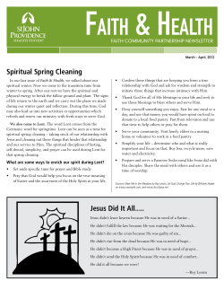 March - April, 2012 - St. John Providence