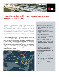 Montr&eacute;al`s new R&eacute;seau &Eacute;lectrique M&eacute;tropolitain: what does it entail