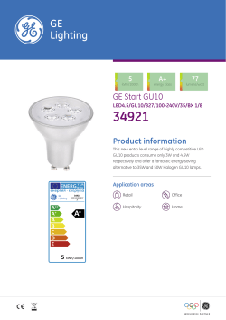 GE Start GU10 Product information