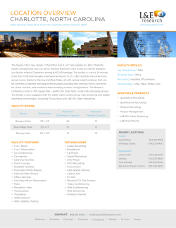 LOCATION OVERVIEW CHARLOTTE, NORTH CAROLINA