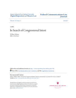 In Search of Congressional Intent