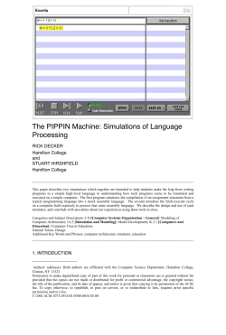 The PIPPIN Machine: Simulations of Language