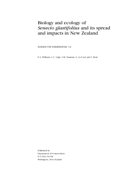 Biology and ecology of Senecio glastifolius and its spread and