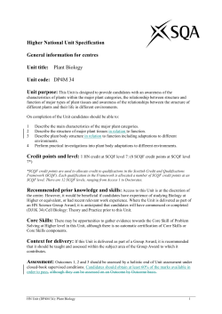 national unit specification: general information
