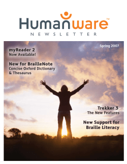 New for BrailleNote