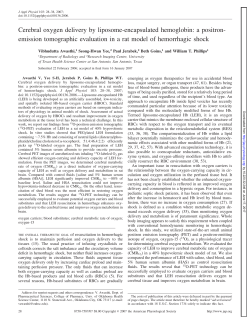 Cerebral oxygen delivery by liposome