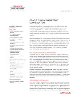 Oracle Fusion Workforce Compensation