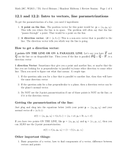 Midterm 1 Review Session Handout