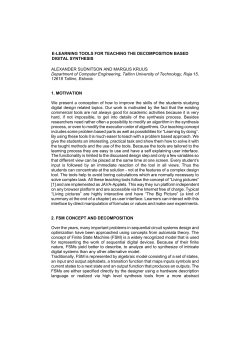 e-learning tools for teaching the decomposition based digital