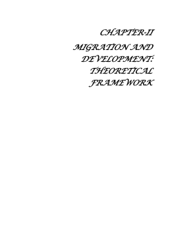 CHAPTER-II MIGRATION AND DEVELOPMENT: THEORETICAL