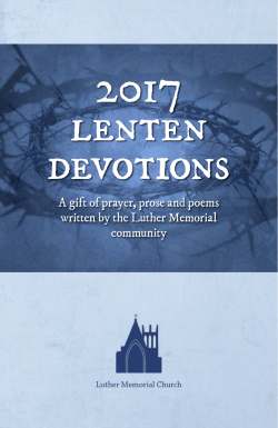 A gift of prayer, prose and poems written by the Luther Memorial