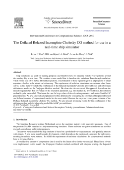 The Deflated Relaxed Incomplete Cholesky CG method for use in a