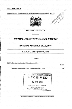 The Land Value Index Laws (Amendment)