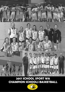 2017 SCHOOL SPORT WA CHAMPION SCHOOLS BASKETBALL