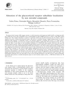 Alteration of the glucocorticoid receptor subcellular