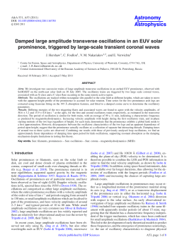 Damped large amplitude transverse oscillations in an EUV solar