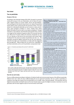 Fact sheet Tax on pesticides