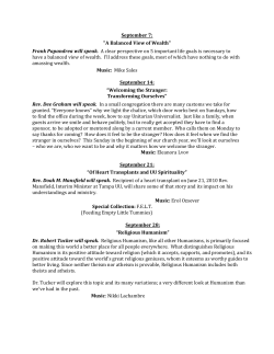 September 7: "A Balanced View of Wealth" Frank Papandrea will