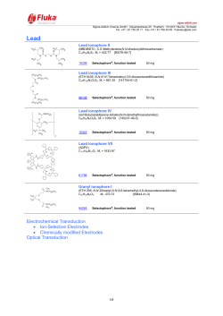 Electrochemical Transduction &bull; Ion
