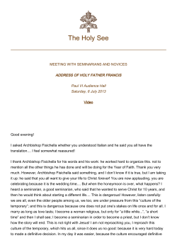 The Holy See - La Santa Sede