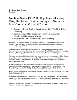 Polling Center Winter 2016 Southern States News Releases