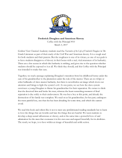 Frederick Douglass and American Slavery