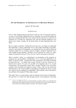 On the Possibility of Impartiality in Decision