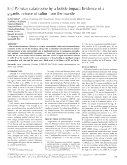 End-Permian catastrophe by a bolide impact: Evidence of a gigantic