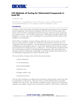 732 Methods of Testing for Chlorinated Compounds in Used