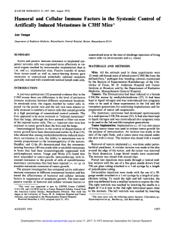 Humoral and Cellular Immune Factors in the