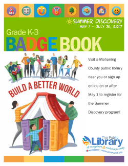 Grade K-3 - Public Library of Youngstown and Mahoning County