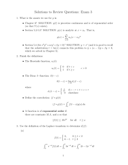 Exam Review Solutions