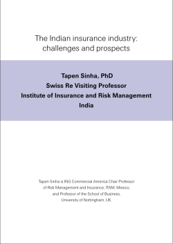 The Indian insurance industry: challenges and prospects