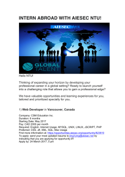 intern abroad with aiesec ntu!