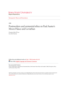 Postmodern and existential ethics in Paul Auster`s Moon Palace and