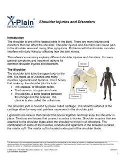 Shoulder Injuries and Disorders