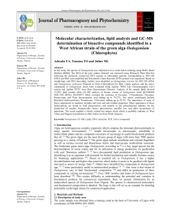 - Journal of Pharmacognosy and Phytochemistry