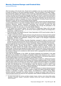 Russia, Eastern Europe and Central Asia