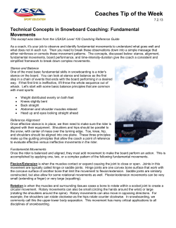 Coaches Tip of the Week