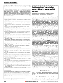 Rapid evolution of reproductive barriers driven by sexual con&macr;ict