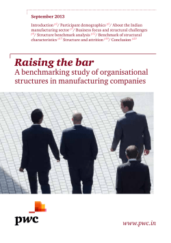 Raising the bar: A benchmarking study of organisational structures