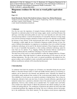 Biogenous residues for the use as wood pellet