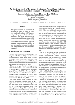 An Empirical Study of the Impact of Idioms on Phrase Based
