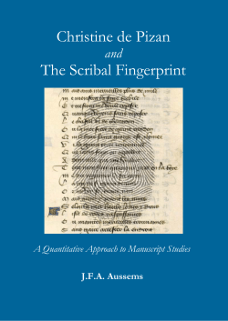 Christine de Pizan The Scribal Fingerprint