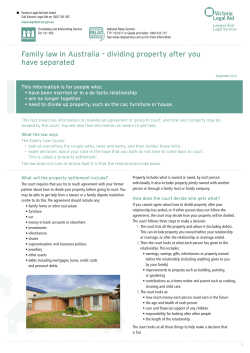 dividing property after you have separated