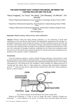 THE NON-FOURIER HEAT CONDUCTION MODEL BETWEEN THE
